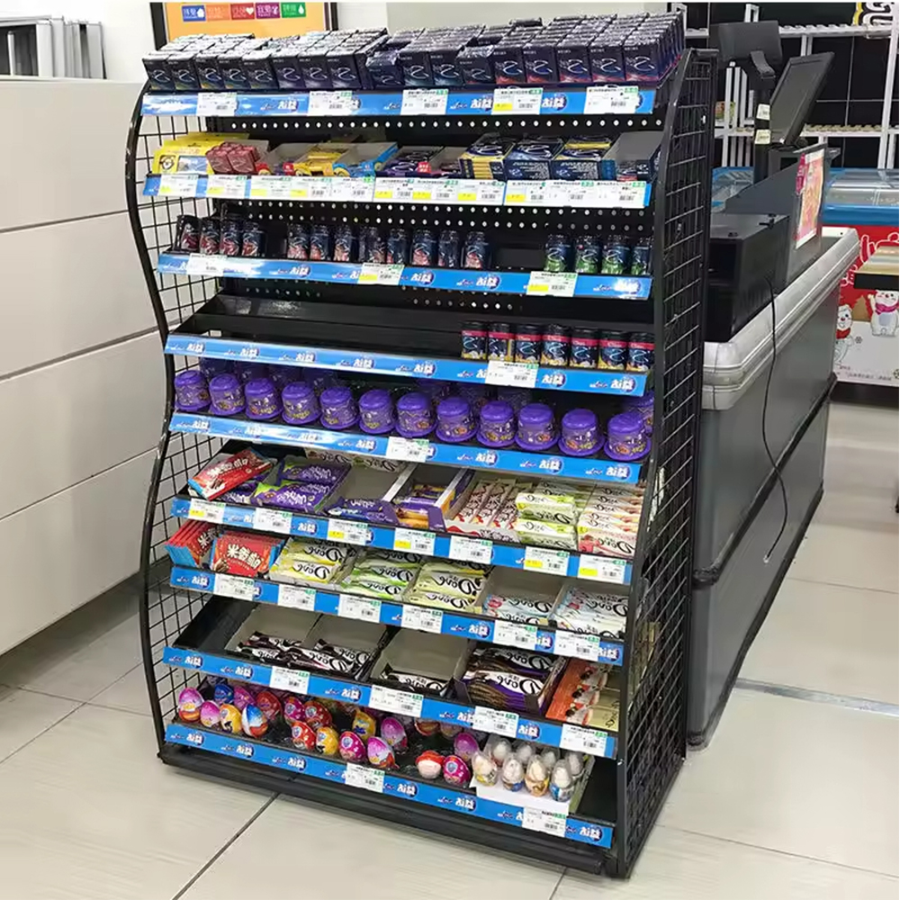 Supermarket Multi-Tier Product Display Shelving